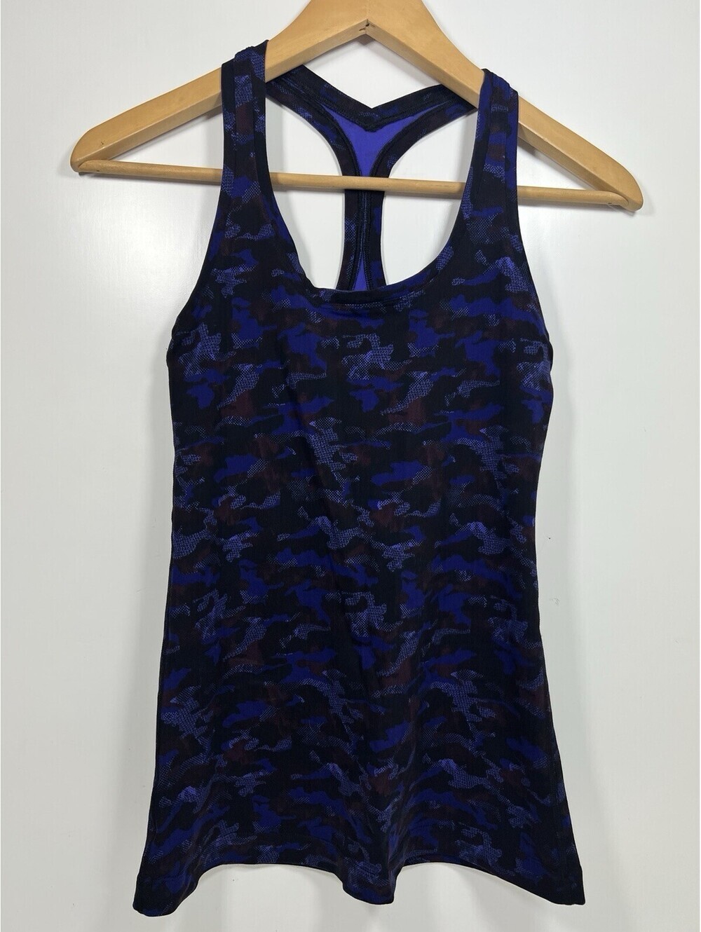 Lululemon Cool Racerback II Mini Hounds Camo Emperor Blue Black Sz S/6